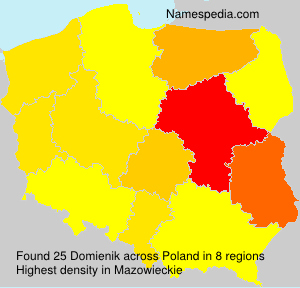 Surname Domienik in Poland Surname Domienik in Poland