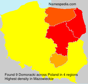 Surname Domoracki in Poland Surname Domoracki in Poland