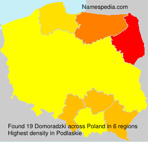Surname Domoradzki in Poland Surname Domoradzki in Poland