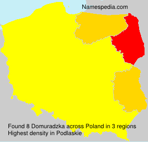 Surname Domuradzka in Poland Surname Domuradzka in Poland
