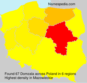 Surname Domzala in Poland Surname Domzala in Poland