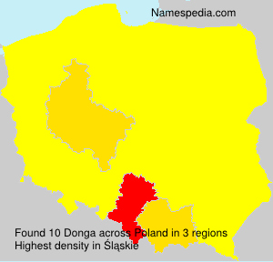Surname Donga in Poland Surname Donga in Poland