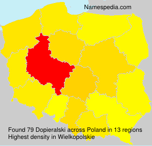 Surname Dopieralski in Poland Surname Dopieralski in Poland