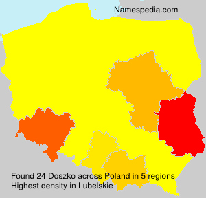 Surname Doszko in Poland Surname Doszko in Poland