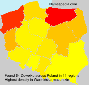 Surname Dowejko in Poland Surname Dowejko in Poland