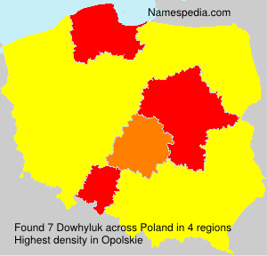 Surname Dowhyluk in Poland Surname Dowhyluk in Poland