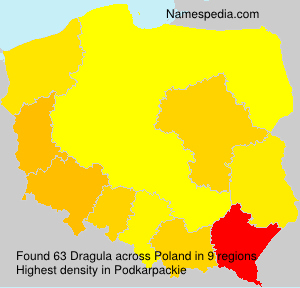 Surname Dragula in Poland Surname Dragula in Poland