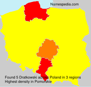 Surname Dratkowski in Poland Surname Dratkowski in Poland