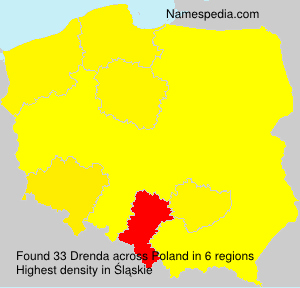 Surname Drenda in Poland Surname Drenda in Poland