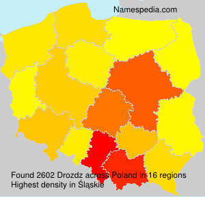 Surname Drozdz in Poland Surname Drozdz in Poland