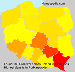 Surname Drozdzal in Poland Surname Drozdzal in Poland