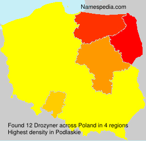 Surname Drozyner in Poland Surname Drozyner in Poland