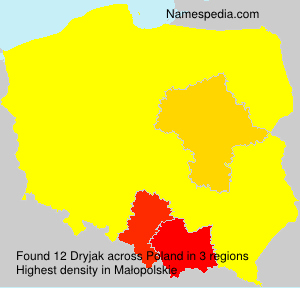 Surname Dryjak in Poland Surname Dryjak in Poland