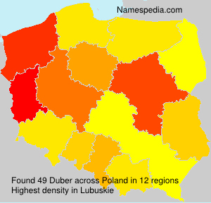Surname Duber in Poland Surname Duber in Poland