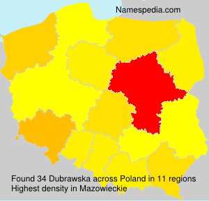 Surname Dubrawska in Poland Surname Dubrawska in Poland