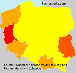 Surname Duchnicka in Poland Surname Duchnicka in Poland