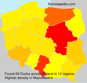 Surname Ducka in Poland Surname Ducka in Poland