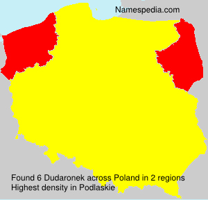 Surname Dudaronek in Poland Surname Dudaronek in Poland