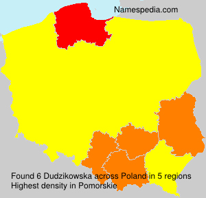 Surname Dudzikowska in Poland Surname Dudzikowska in Poland