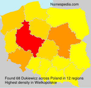 Surname Dukiewicz in Poland Surname Dukiewicz in Poland