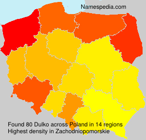 Surname Dulko in Poland Surname Dulko in Poland