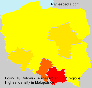 Surname Dulowski in Poland Surname Dulowski in Poland