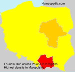 Surname Dun in Poland