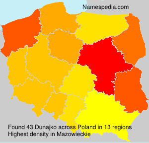 Surname Dunajko in Poland Surname Dunajko in Poland