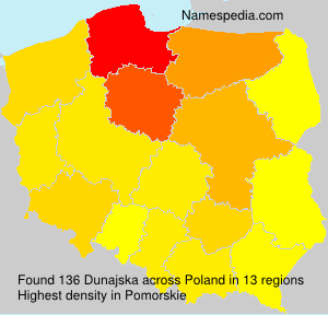 Surname Dunajska in Poland Surname Dunajska in Poland