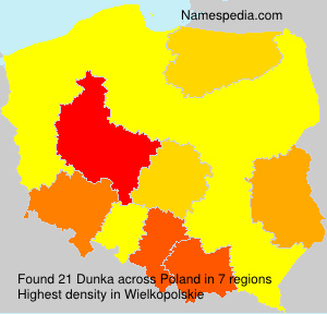 Surname Dunka in Poland Surname Dunka in Poland