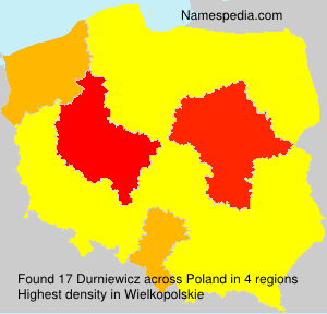 Surname Durniewicz in Poland Surname Durniewicz in Poland