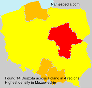Surname Duszota in Poland Surname Duszota in Poland