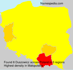 Surname Duszowicz in Poland Surname Duszowicz in Poland