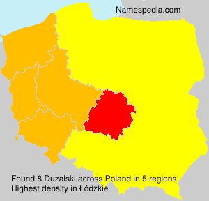 Surname Duzalski in Poland Surname Duzalski in Poland