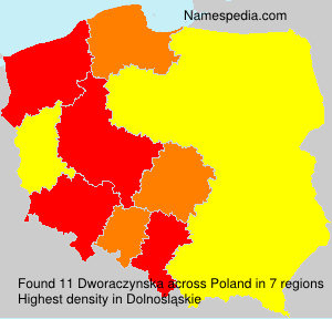 Surname Dworaczynska in Poland Surname Dworaczynska in Poland