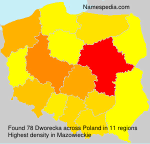 Surname Dworecka in Poland Surname Dworecka in Poland