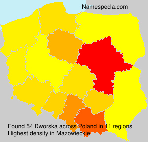 Surname Dworska in Poland Surname Dworska in Poland
