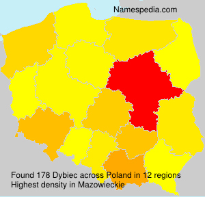 Surname Dybiec in Poland Surname Dybiec in Poland