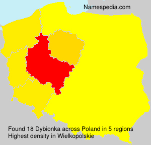 Surname Dybionka in Poland