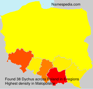 Surname Dychus in Poland Surname Dychus in Poland