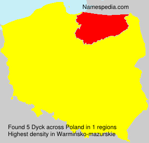 Surname Dyck in Poland Surname Dyck in Poland