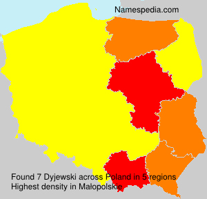 Surname Dyjewski in Poland Surname Dyjewski in Poland
