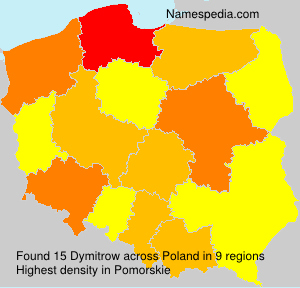 Surname Dymitrow in Poland Surname Dymitrow in Poland