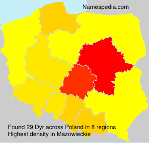 Surname Dyr in Poland Surname Dyr in Poland