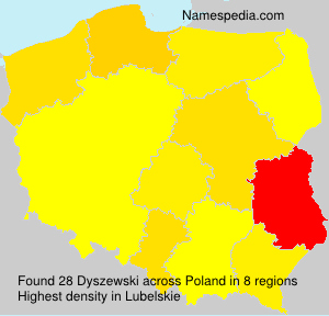Surname Dyszewski in Poland Surname Dyszewski in Poland