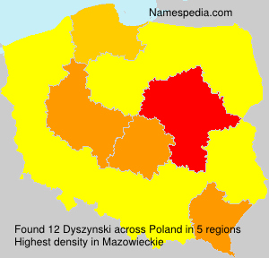 Surname Dyszynski in Poland Surname Dyszynski in Poland