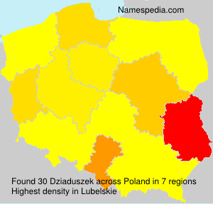 Surname Dziaduszek in Poland Surname Dziaduszek in Poland
