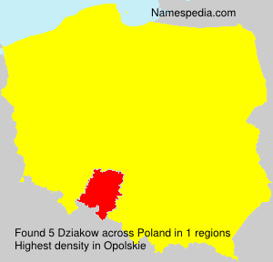 Surname Dziakow in Poland