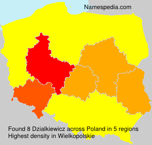Surname Dzialkiewicz in Poland Surname Dzialkiewicz in Poland