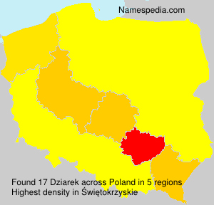 Surname Dziarek in Poland Surname Dziarek in Poland